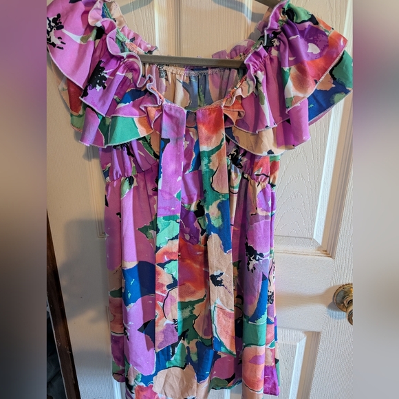 Floral Ruffle Dress Size Medium - Picture 2 of 4